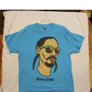 Vibrant Blue Graphic Tee with Iconic Design